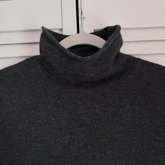 Zadig & Voltaire Merino Wool Cashmere Studded Mock Neck Sweater Charcoal Small - Picture 9 of 15